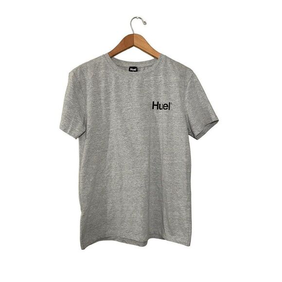 Huel T-Shirt Large Grey Mens Round‎ Neck Short Sleeve Medium - Picture 1 of 5